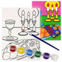 Shabbat Canvas Art Kit with Paints & Brush