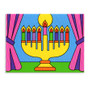 Chanukah Menorah Canvas Art Kit with Paints & Brush - As low as $3.69