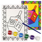 Chanukah Dreidel Canvas Art Kit with Paints & Brush