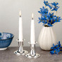 Set of 2 Low Silverplated Candlesticks