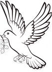 Large Cardboard Dove of Peace with Shredded Foam Flakes Craft (36)