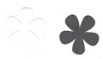 Silver back white Flower Cut-Outs (20)