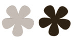 Gold back Gray Flower Cut-Outs (20)