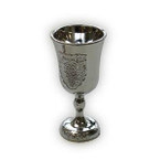 Silver disposable, washable, and reusable plastic kiddush cup