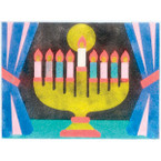 Hanukkah (Chanukah) Menorah Self-Adhesive Sand Art Boards