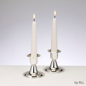 Extra Tall Silver Plated Shabbat Candlestick Holders