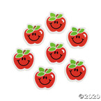 1.5" Apple erasers 24 in a pack