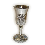 Silver disposable, washable, and reusable plastic kiddush cup