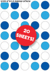 Blue & White Dots Stickers