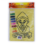 Haman Purim Self-Adhesive Jewish Sand Art Board, Including Sand - As low as $1.99 in BULK