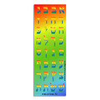 Rainbow Die-Cut Hebrew Aleph-Bet Stickers