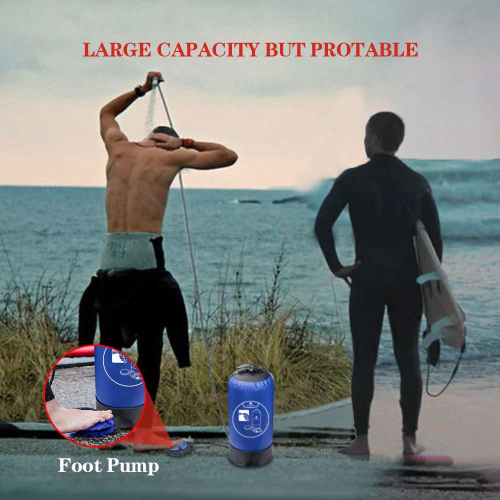  DR.PREPARE Camping Shower, 4 Gallons 15L Portable Camp Shower  Bag for Camping Beach Travelling Hiking Trip, Solar Shower Outdoor with  On-Off Switchable Shower Head : Sports & Outdoors