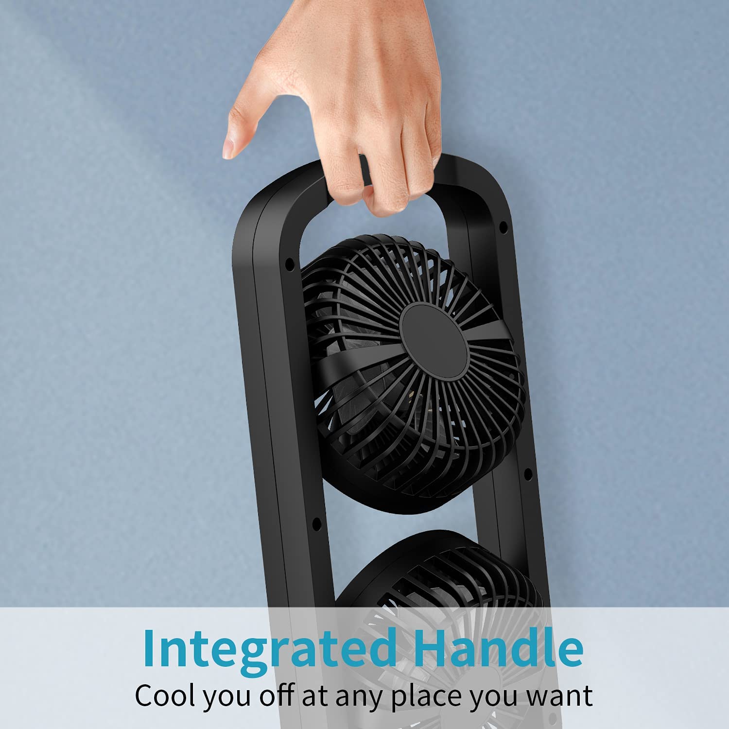 Dr. Prepare Small Tower Fan Oscillating Table Fans with 270° Tilt, 105°  Oscillating, 3 Speeds and 3 Auto-Off Timer, Portable USB Desk Fan for  Bedroom