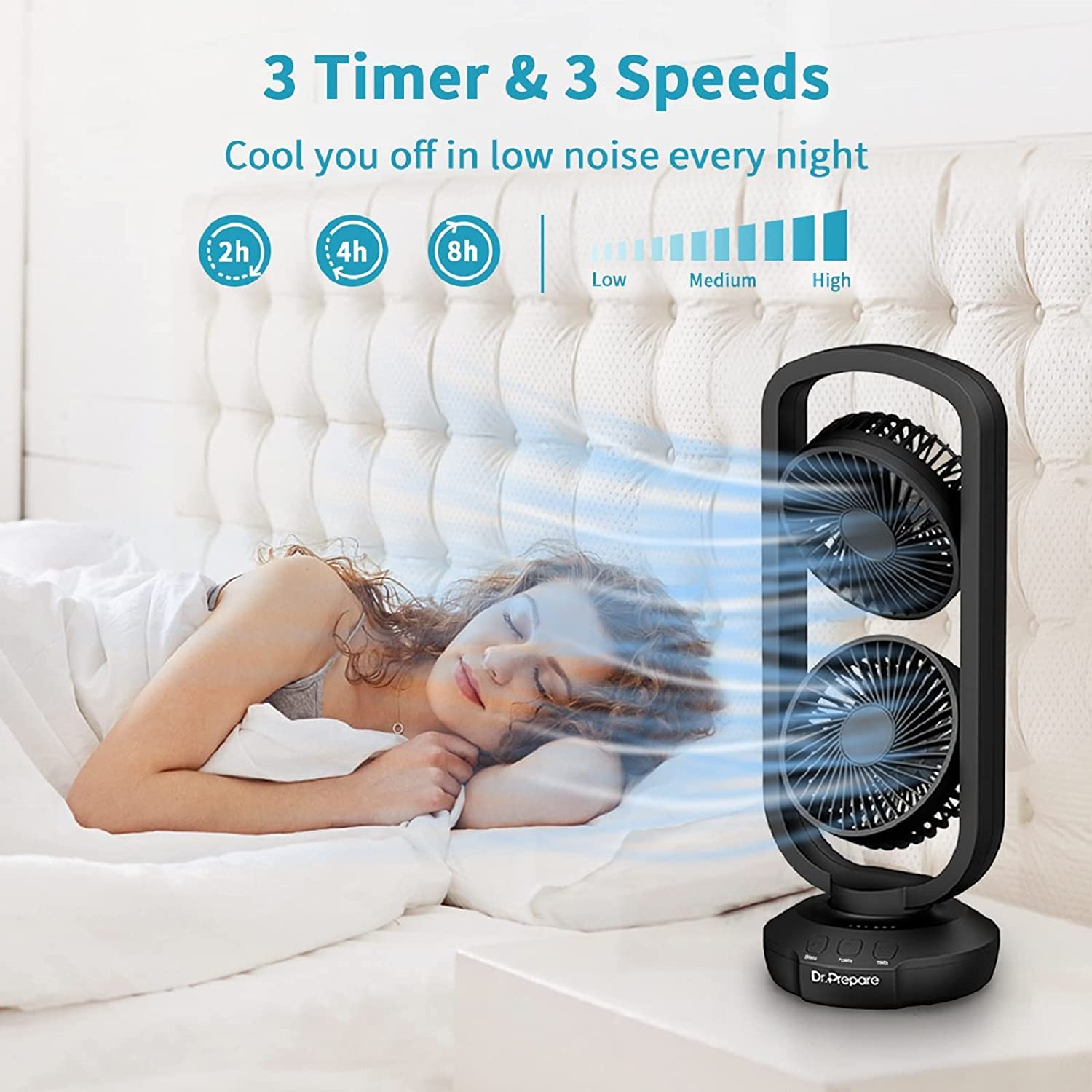 15 Portable Fan with 10000mAh Rechargeable Batteries