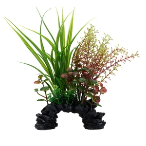 Aqualife Sagittarius/Rotala Mix, 6–8″ | Artificial Plastic Aquarium Plant Décor