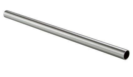 1- 1/4" x 8' Chrome Round Hangrail for Grid/Slatwall