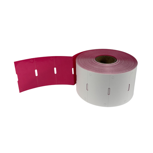Hot Magenta Laminated Hardtag Roll