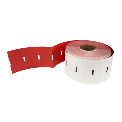 Red Laminated Hardtag Roll