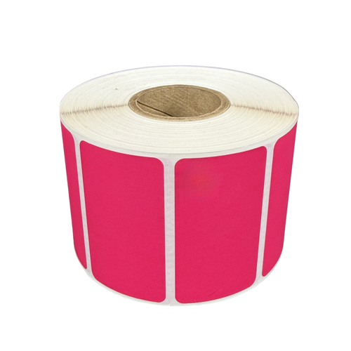 Hot Magenta Adhesive Label Roll