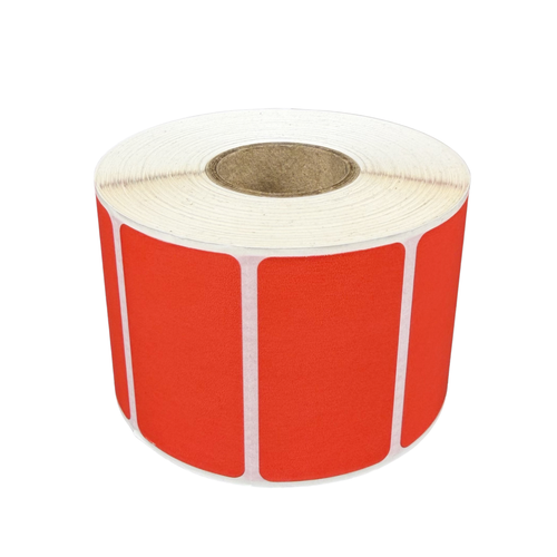Red Adhesive Label Roll