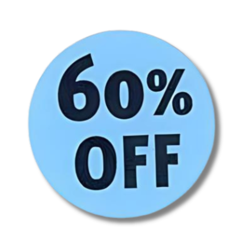 "60% Off" Round Stickers