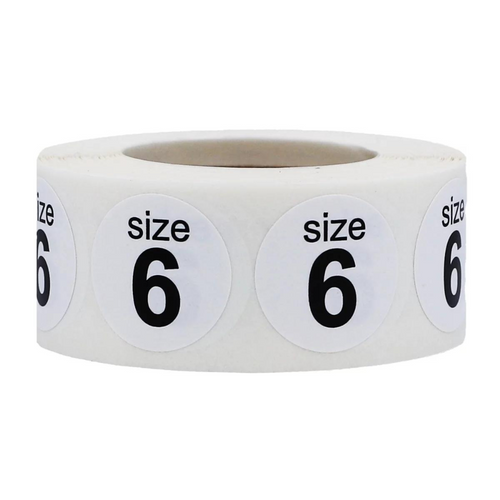 WHT SHOE SIZE LABEL SIZE 6
