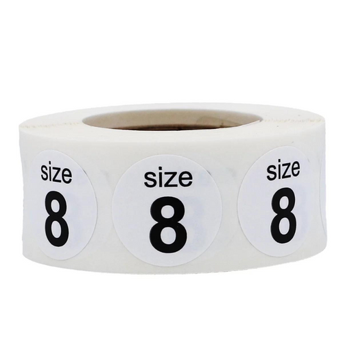 WHT SHOE SIZE LABEL SIZE 8