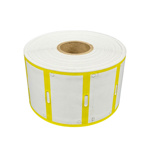 Yellow Border Laminated Hardtag Roll