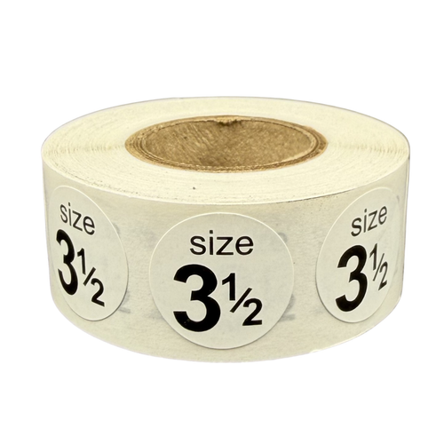"Size 3 1/2" Shoe Stickers