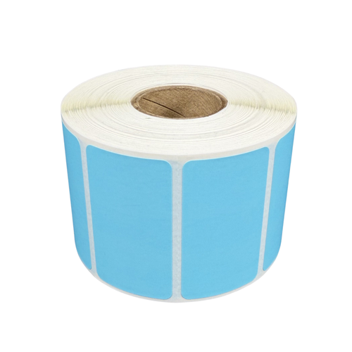 Sky Blue Adhesive Label Roll