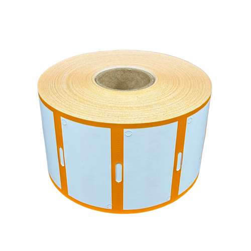 Orange Border Laminated Hardtag Roll