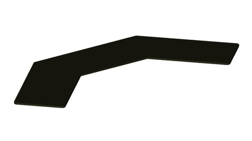 Countertop 64.5" x 155" Black Melamine