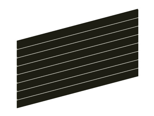 8' x 4' Black Slatwall (6" O.C. Inserts)