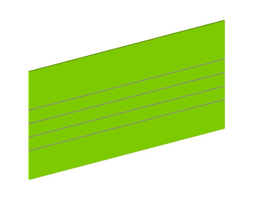 8' x 4' Island Slatwall (6" O.C. Inserts)