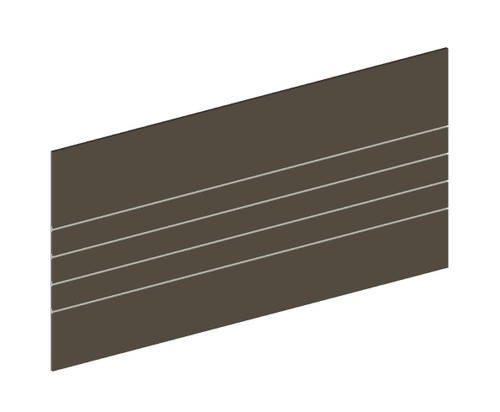 8' x 4' Slate Gray Refacing Slatwall (6" O.C. Inserts)