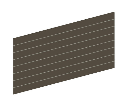 8' x 4' Slate Gray Slatwall (6" O.C. Inserts)