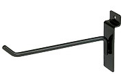 6" Black Slatwall/Slatgrid Hook
