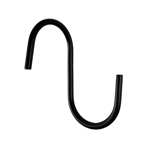 4" Black Twisted S-Hook