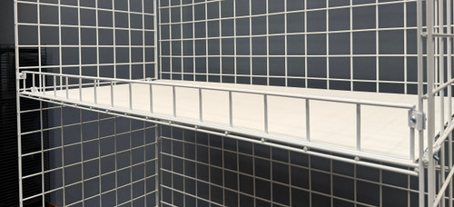 3" x 48" White Grid Fence