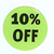 10% Off 3/4" Round Sticker