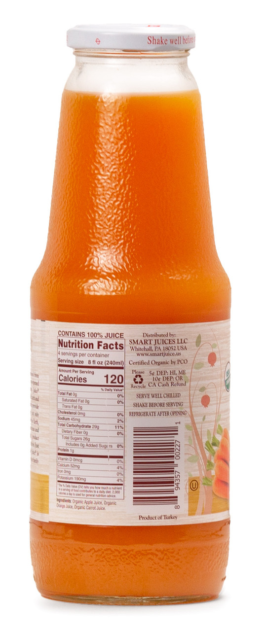 Carrot Apple Juice Carrot And Orange Juice Calories Organic Gold