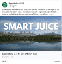 Sustainability is at the core of Smart Juice Sustainability is at the core of Smart Juice