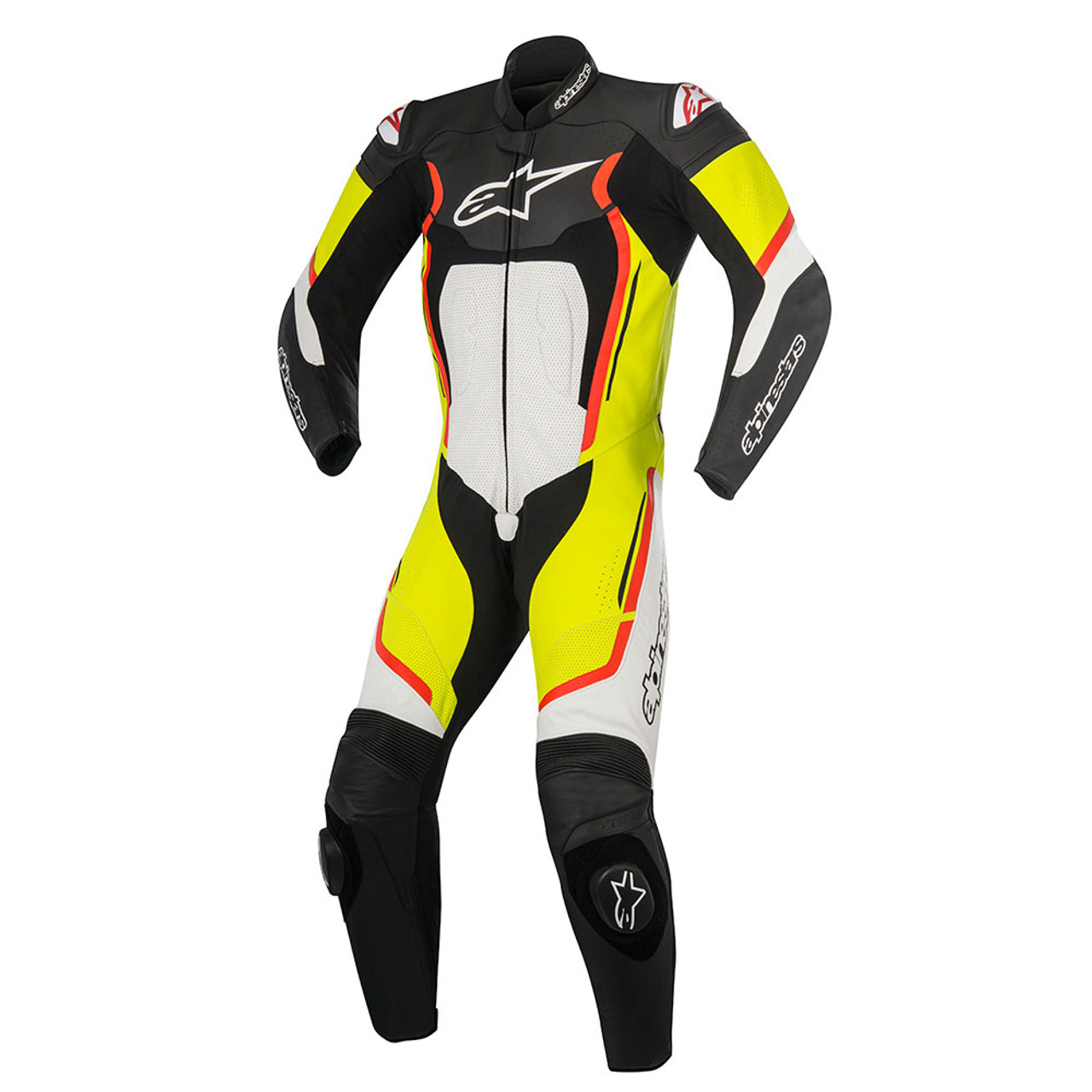 Alpinestars Motegi V2 革ツナギ USA42/EU52 Alpinestars Motegi V2 1PC Leather Suit in Black/White/Yellow