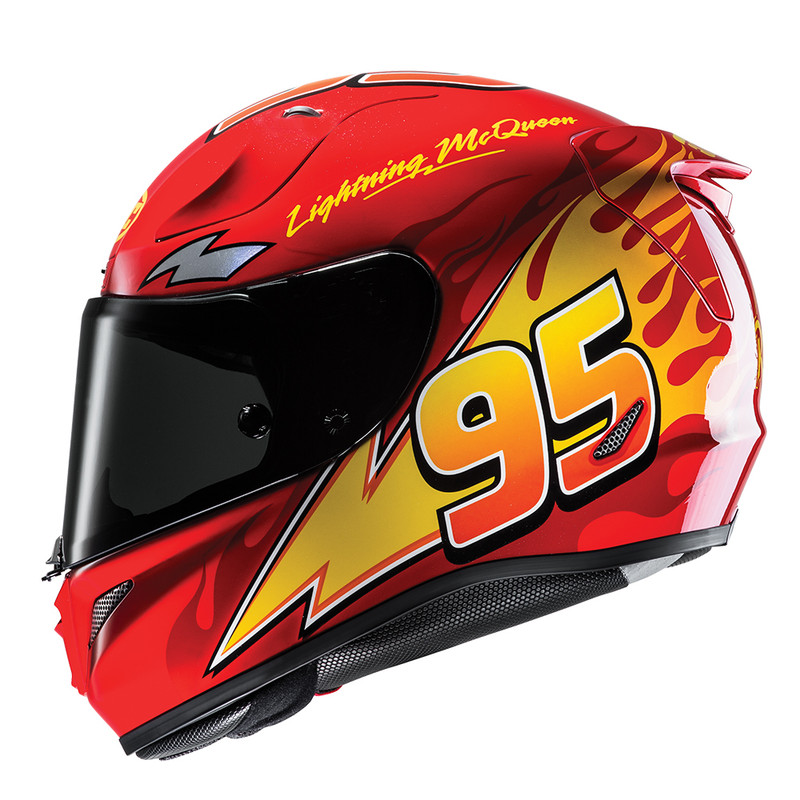 HJC RPHA 11 Lightning McQueen Motorcycle Helmet from shop.superbikefactory.co.uk