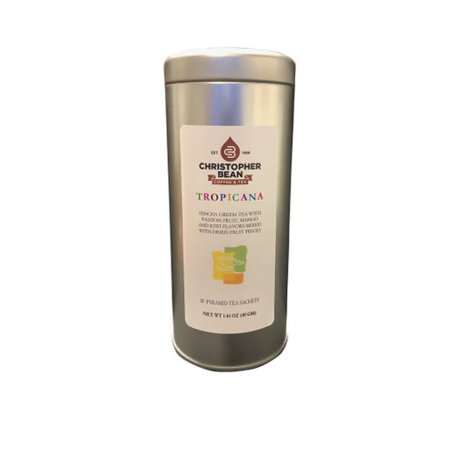 Tropicana 20 Pyramid Tea Sachets In Metal Tin - Christopher Bean