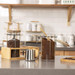 Bamboo Ground Coffee Storage Container with Shelf
