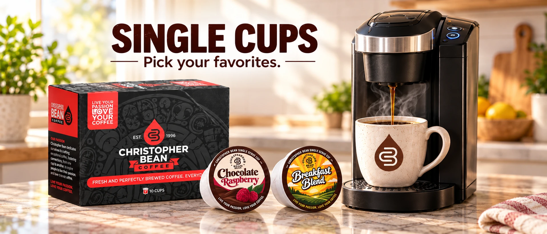 Single Cup Coffee Banner