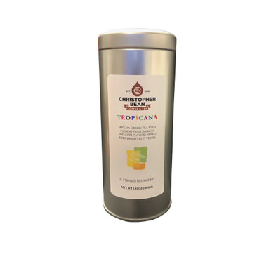 Tropicana 20 Pyramid Tea Sachets In Metal Tin - Christopher Bean