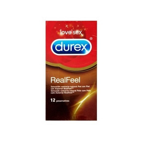Durex real feel preservativo sin látex. 12 unidades