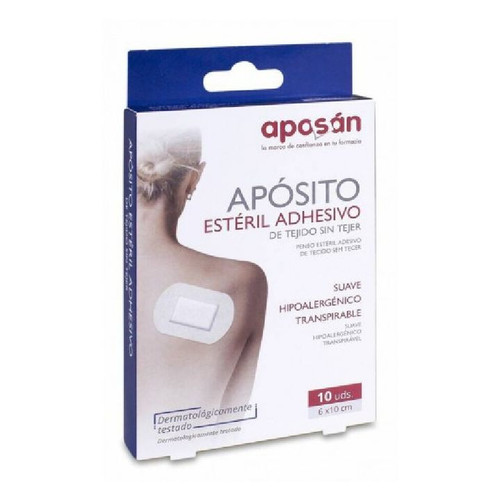 Aposán apósito adhesivo estéril tnt apósito estéril 10 x 10